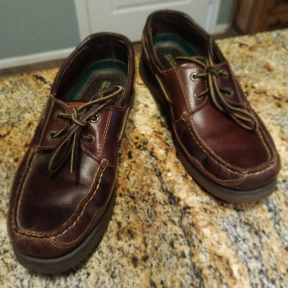 Sperry Top Sider Mako Collection 2 Eye Canoe Boat Shoe 0764027 Brown Leather 8.5 - Picture 2 of 13